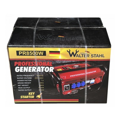 Бензиновый электрогенератор Walter Stahl PR8500W 3-фазный 6,5 кВт Бензиновый электрогенератор Walter Stahl PR8500W 3-фазный 6,5 кВт