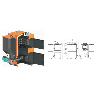 Котел твердотопливный Caldera Caltherm CT 80 SF