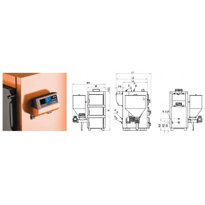 Котел твердотопливный Caldera Caltherm CTX 150 SF