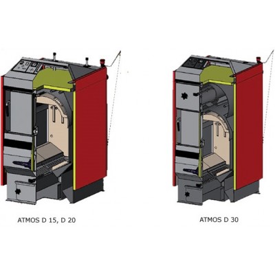 Котёл твердотопливный полупиролизный ATMOS D 20 Котёл твердотопливный полупиролизный ATMOS D 20